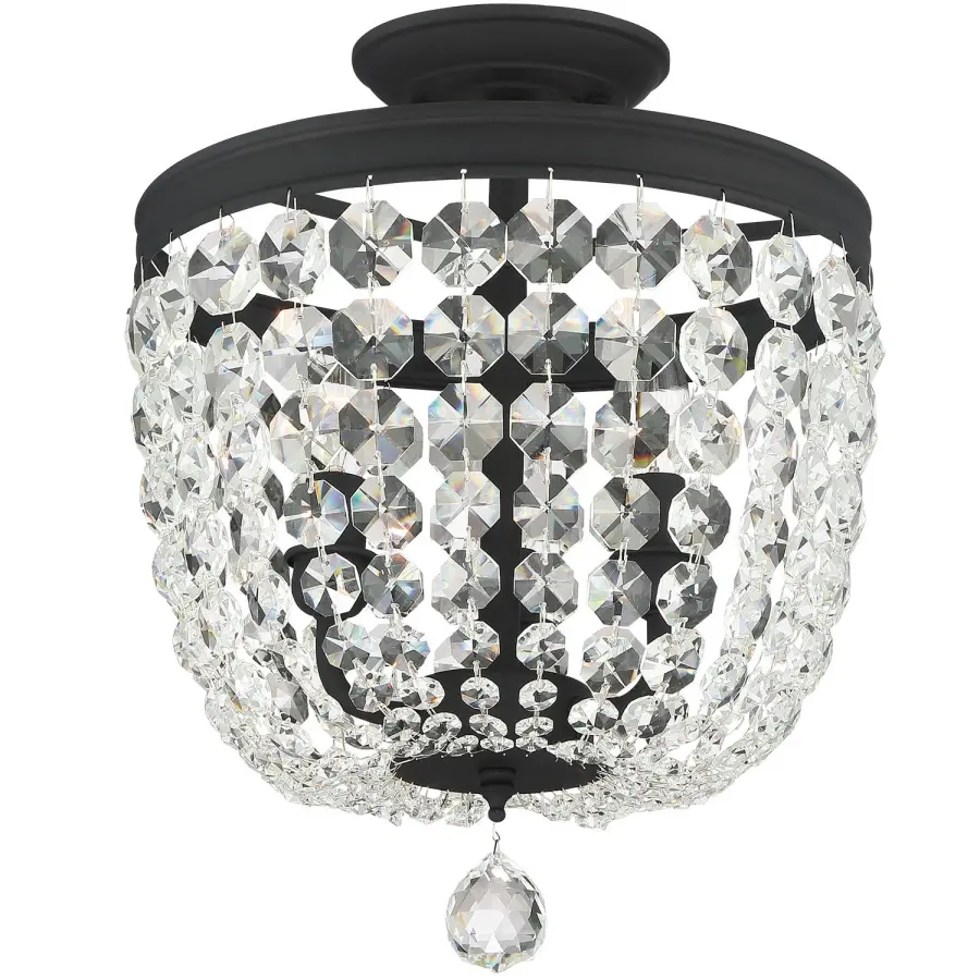 Archer 11.5" Semi Flush Mount in Black Forged - Image 2