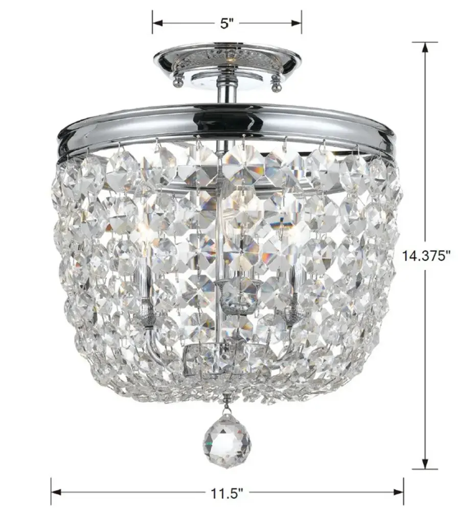 Archer 11.5" Semi Flush Mount in Black Forged - Image 6