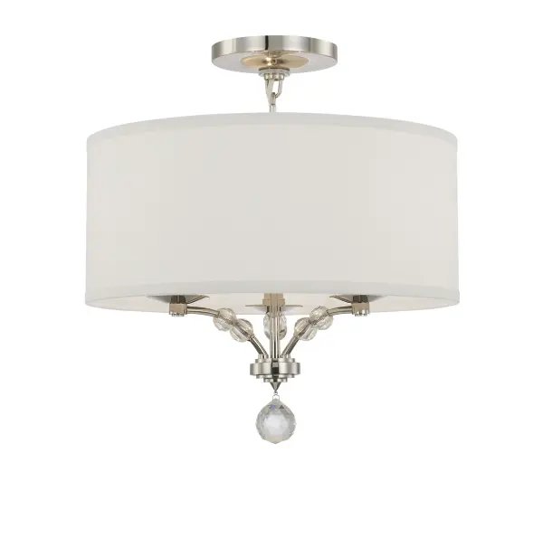 Mirage 18" Semi Flush Mount in Polished Nickel - Image 1