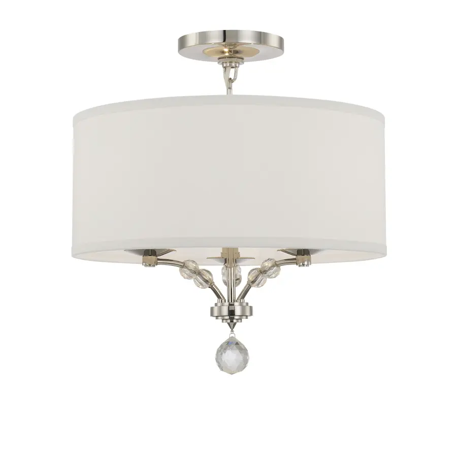 Mirage 18" Semi Flush Mount in Polished Nickel - Image 1