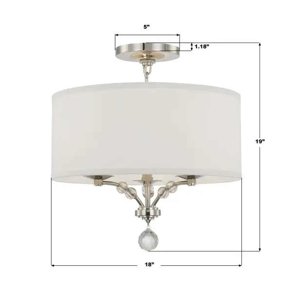 Mirage 18" Semi Flush Mount in Polished Nickel - Image 5