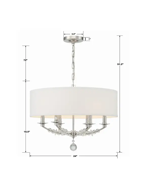 Mirage 24" Crystal Bead Chandelier - Image 7