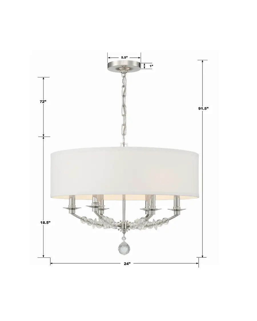 Mirage 24" Crystal Bead Chandelier - Image 7