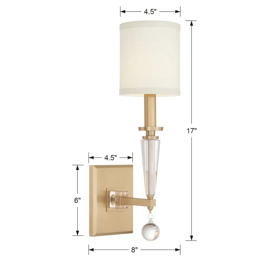 Paxton 5" Sconce in Aged Brass - Image 5