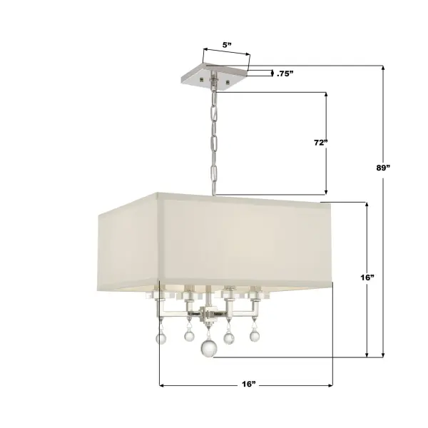Paxton 16" Chandelier in Polished Nickel - Image 11