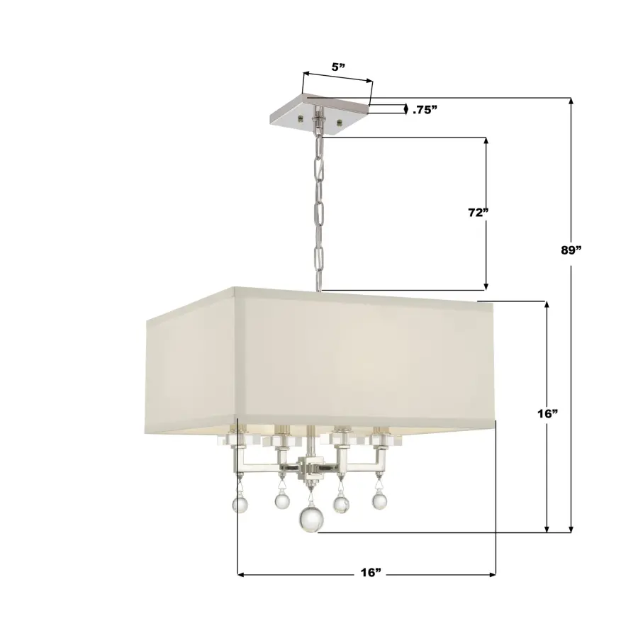Paxton 16" Chandelier in Polished Nickel - Image 11
