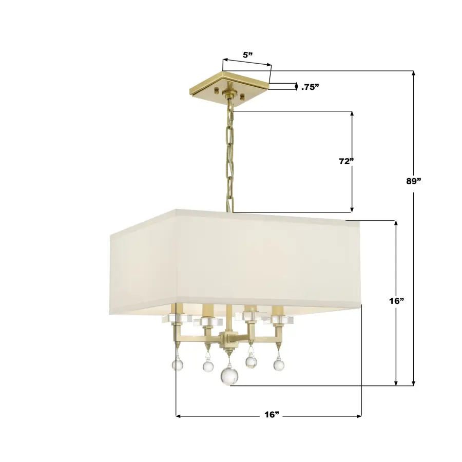 Paxton 16" Chandelier in Polished Nickel - Image 5