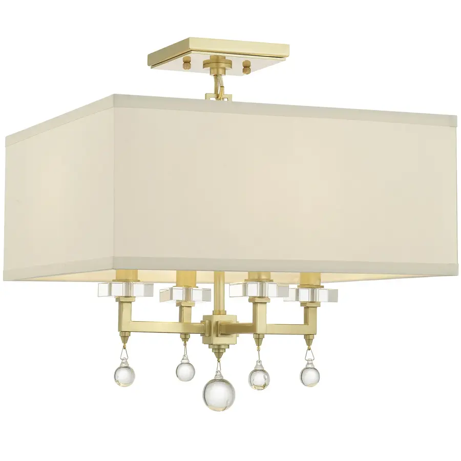 Paxton 16" Semi Flush Mount in Polished Nickel - Image 3