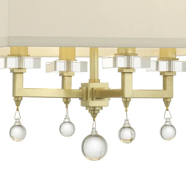 Paxton 16" Semi Flush Mount in Polished Nickel - Image 4
