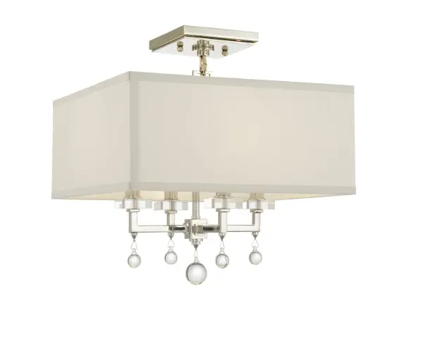 Paxton 16" Semi Flush Mount in Polished Nickel - Image 7