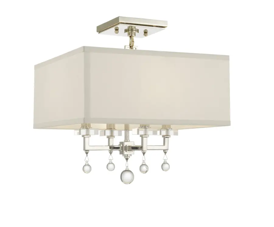 Paxton 16" Semi Flush Mount in Polished Nickel - Image 7