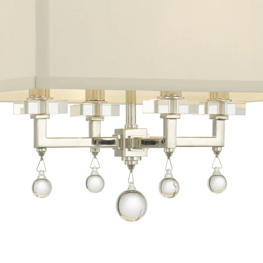 Paxton 16" Semi Flush Mount in Polished Nickel - Image 10
