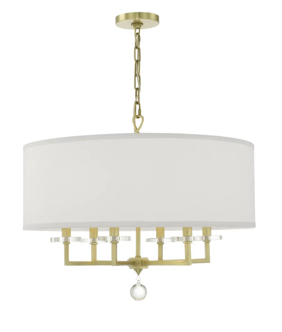 Paxton 25.5" Chandelier in Aged Brass - Image 1