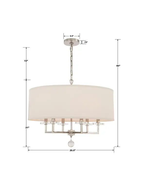 Paxton 25.5" Chandelier in Aged Brass - Image 13