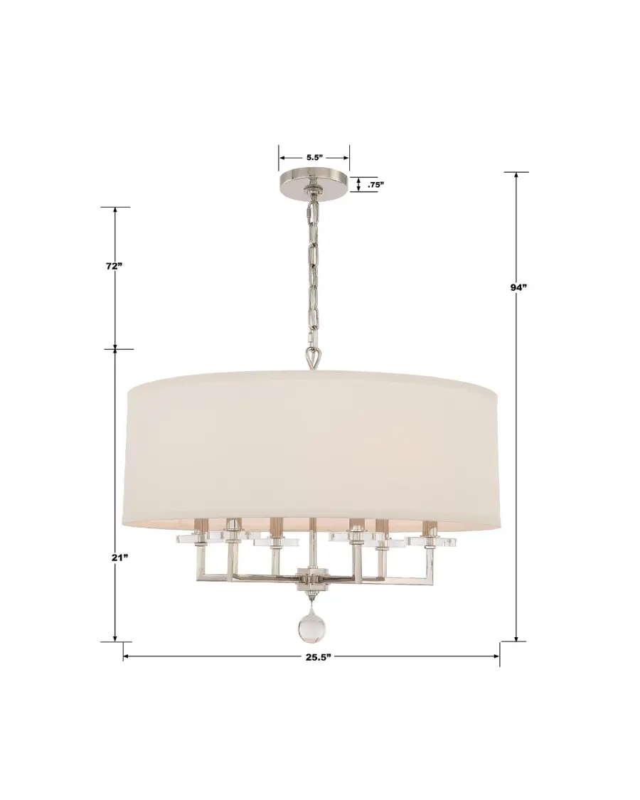 Paxton 25.5" Chandelier in Aged Brass - Image 13