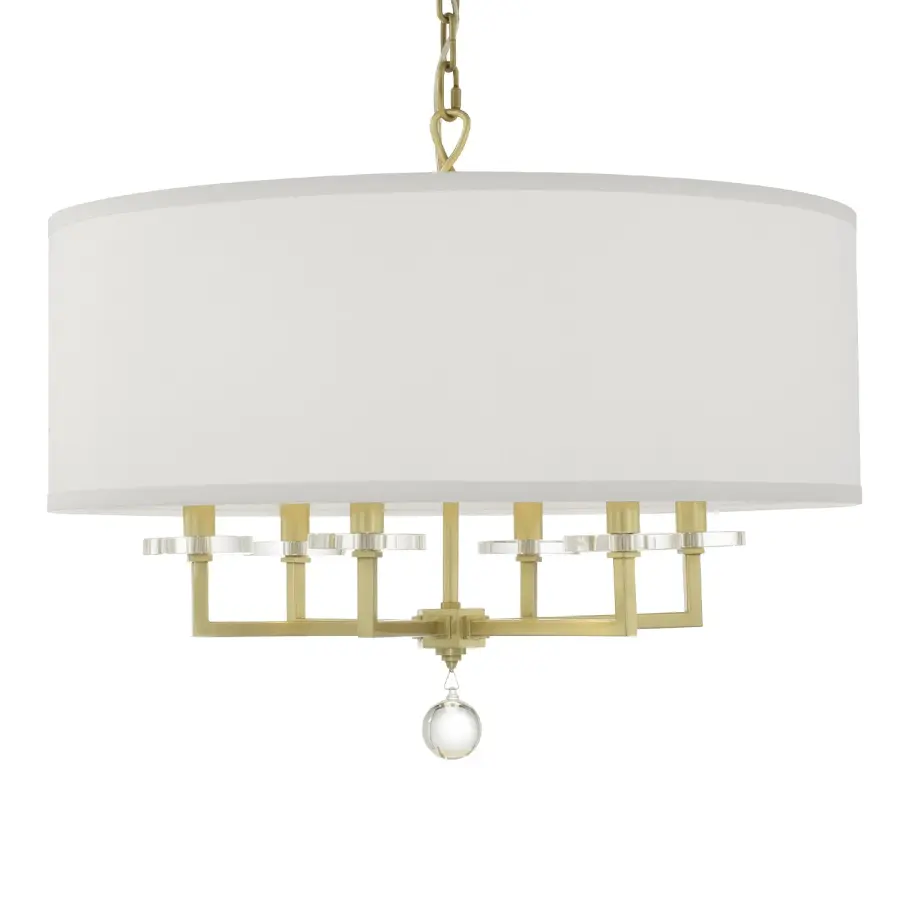 Paxton 25.5" Chandelier in Aged Brass - Image 3