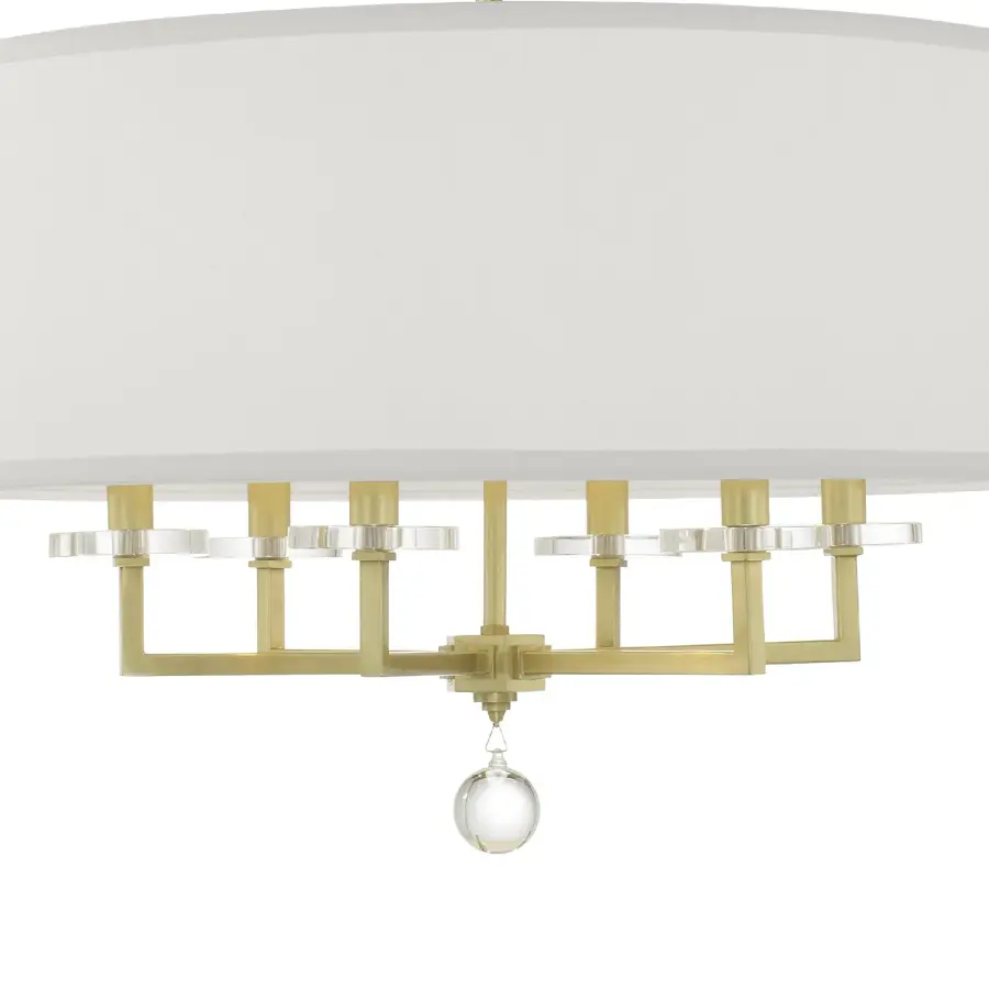Paxton 25.5" Chandelier in Aged Brass - Image 4