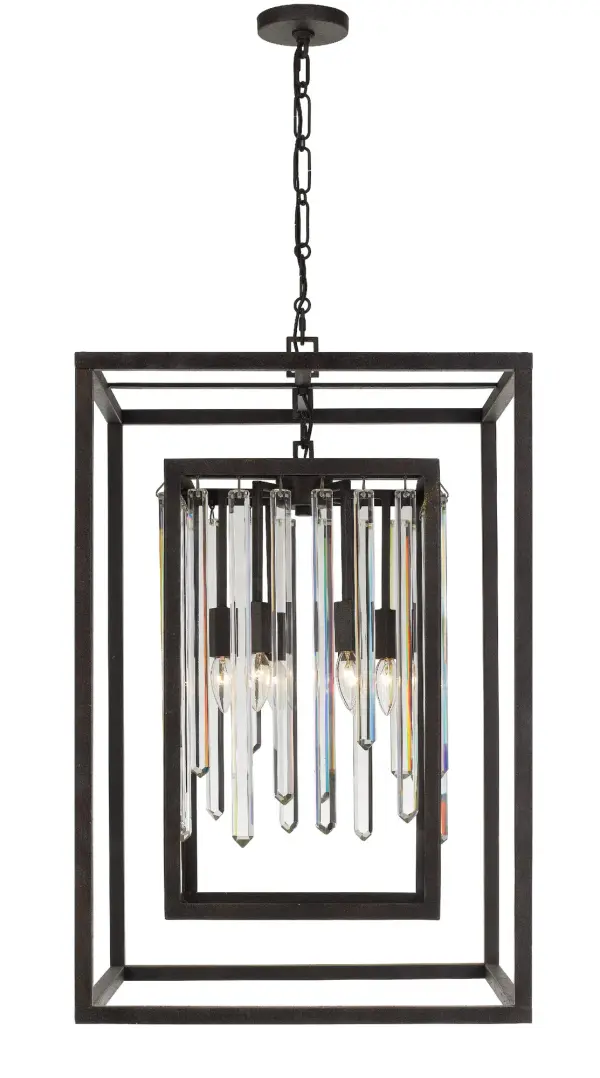 Hollis 21" Chandelier in Forged Bronze - Image 1