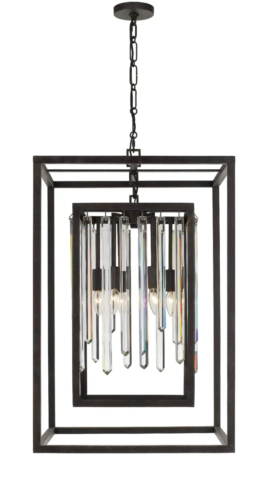 Hollis 21" Chandelier in Forged Bronze - Image 1