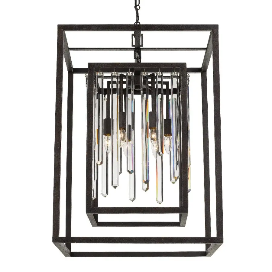 Hollis 21" Chandelier in Forged Bronze - Image 4