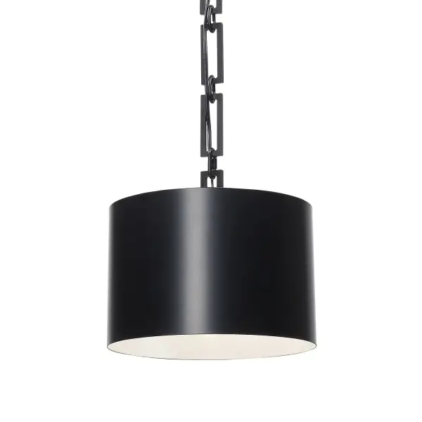 Alston 12" Mini Pendant in Matte White + Antique Gold - Image 2