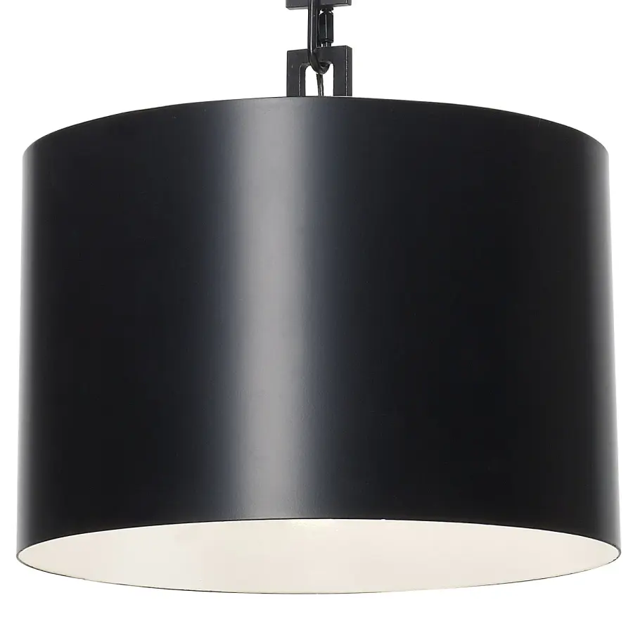Alston 12" Mini Pendant in Matte White + Antique Gold - Image 3