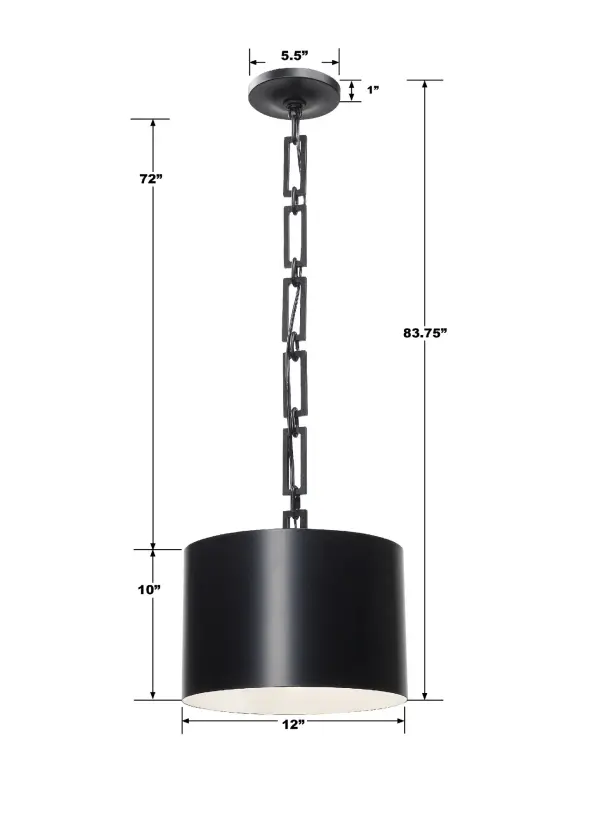 Alston 12" Mini Pendant in Matte White + Antique Gold - Image 4