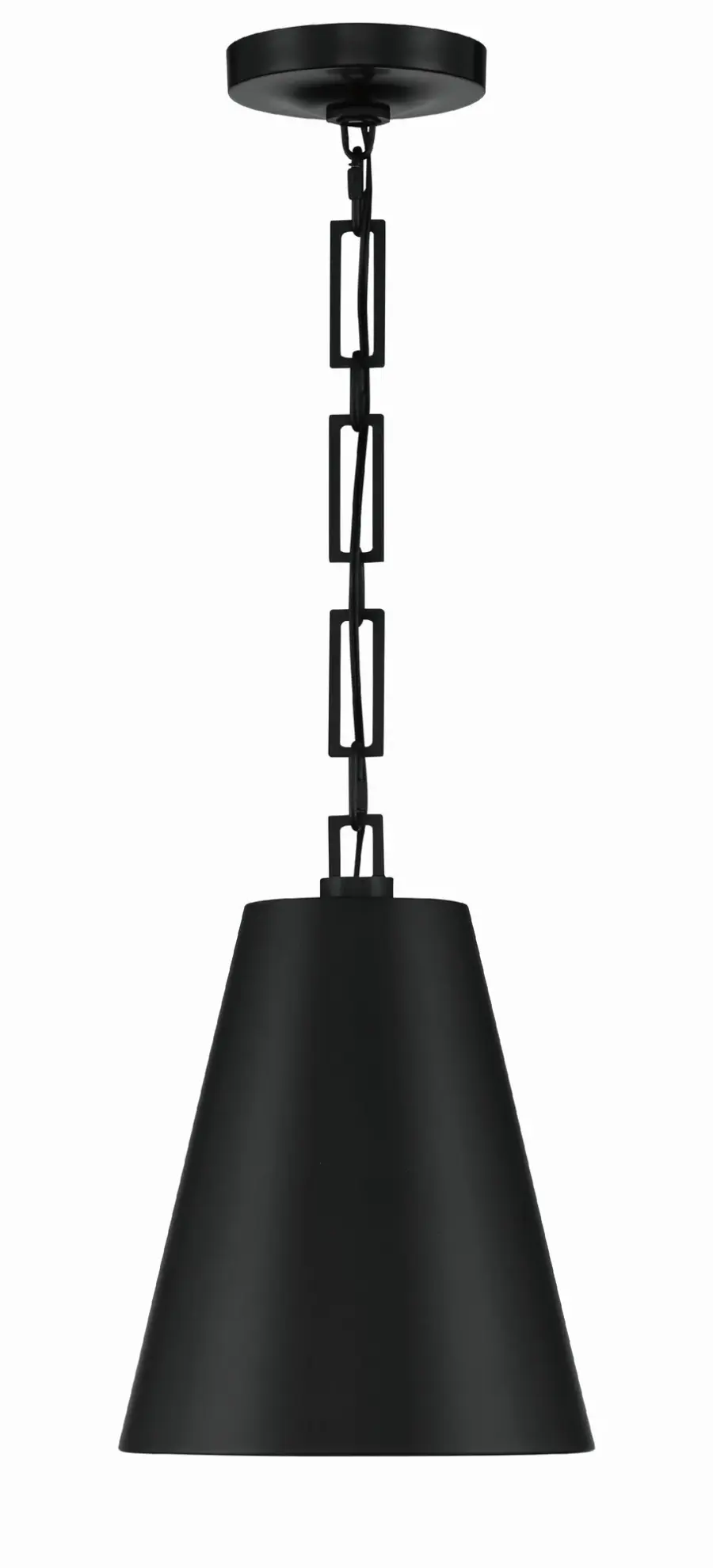 Alston 10" Mini Pendant in Matte Black + Antique Gold - Image 2