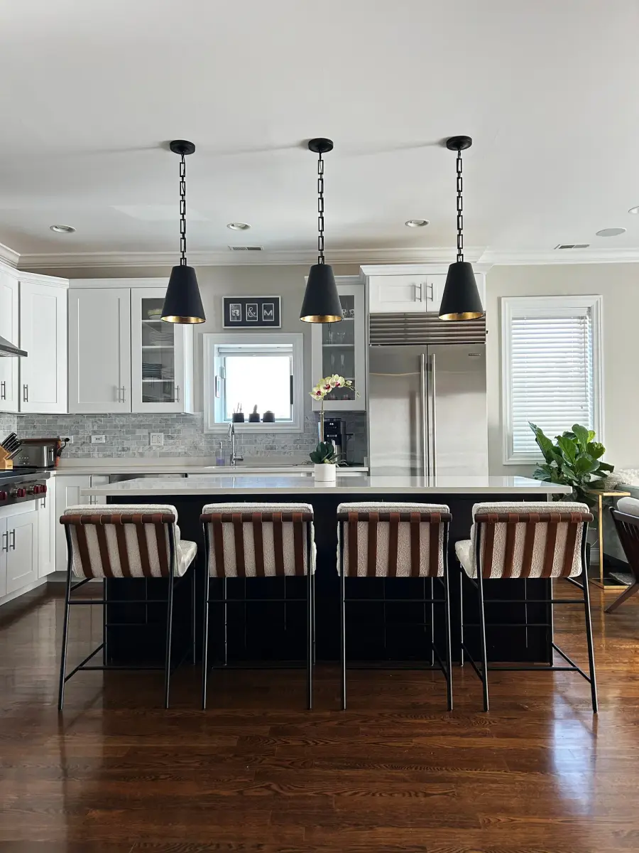 Alston 10" Mini Pendant in Matte Black + Antique Gold - Image 5