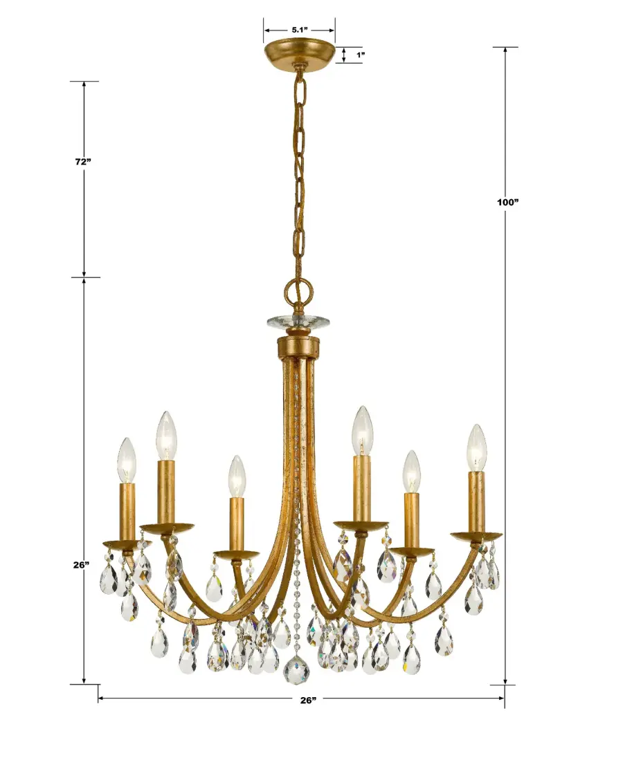 Bridgehampton 26" Crystal Chandelier - Image 6