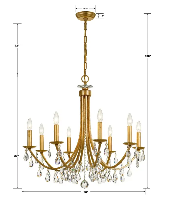 Bridgehampton 28" Crystal Chandelier - Image 9