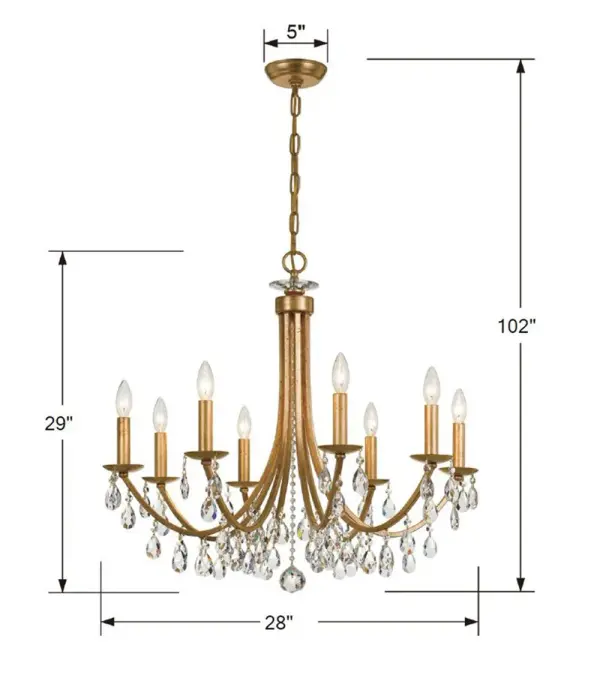 Bridgehampton 28" Crystal Chandelier - Image 9
