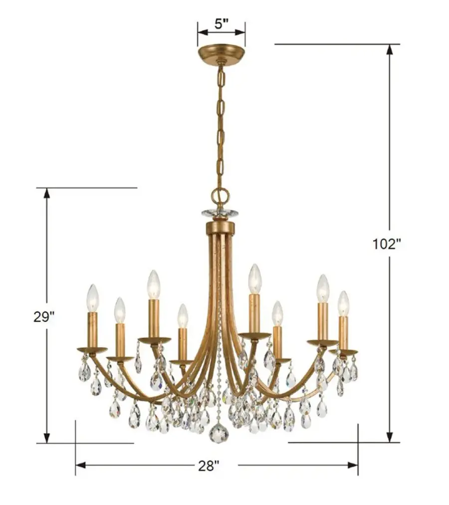 Bridgehampton 28" Crystal Chandelier - Image 9