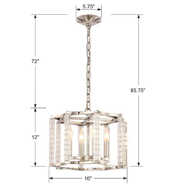 Carson 16" Crystal Chandelier - Image 5
