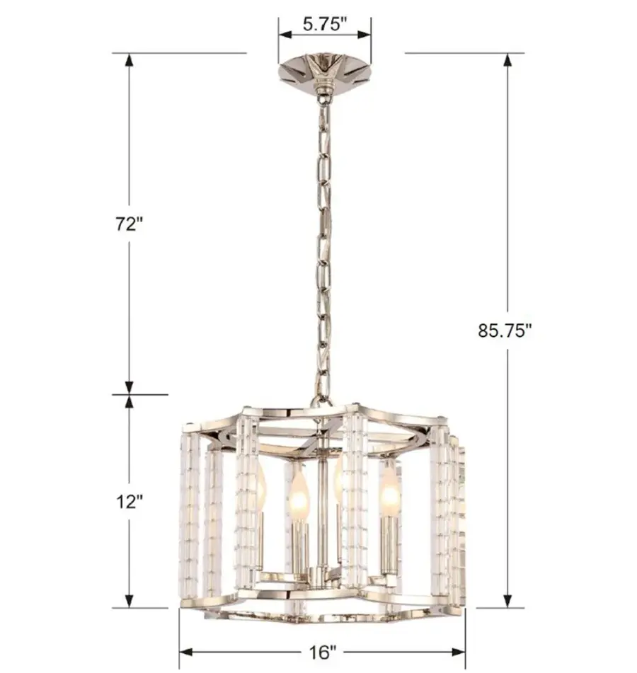 Carson 16" Crystal Chandelier - Image 5