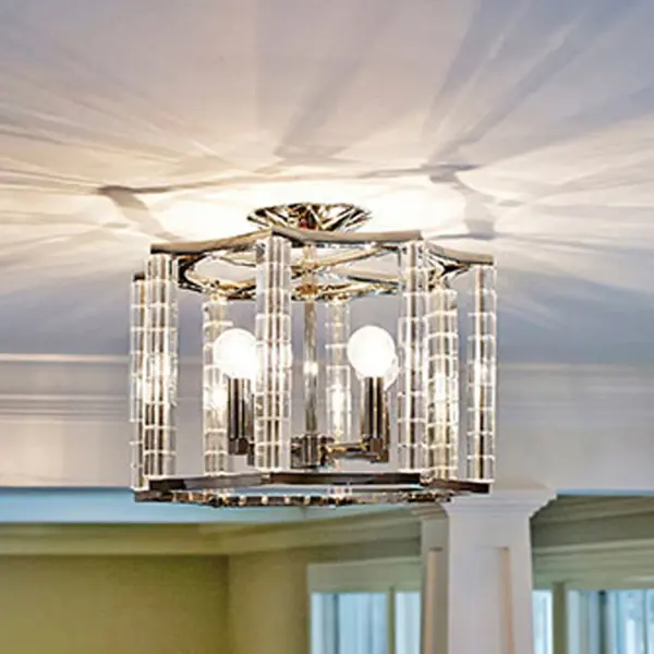 Carson 16" Semi Flush Mount in Polished Nickel - Image 6