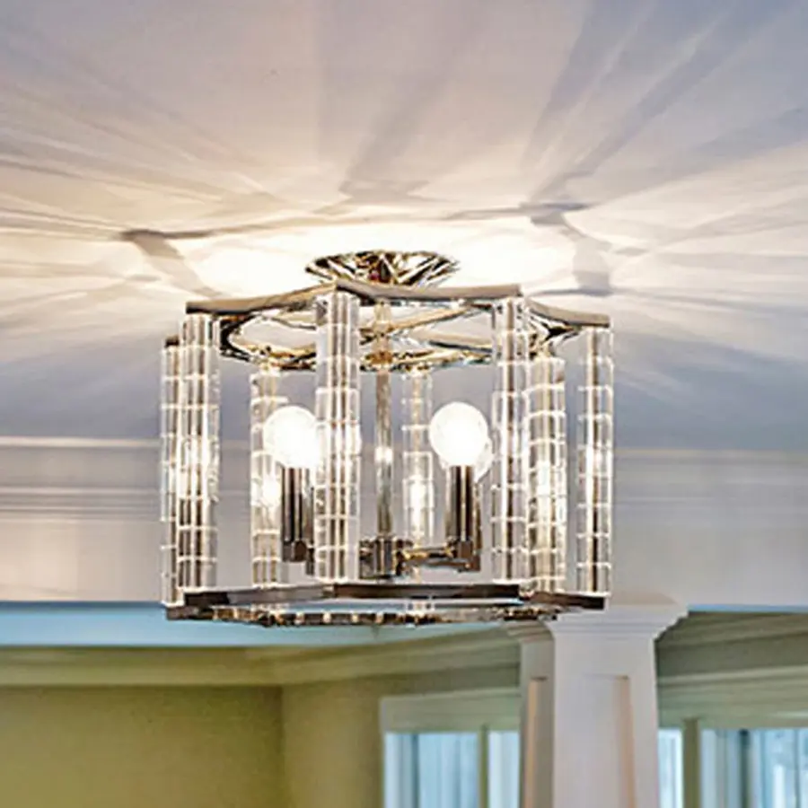 Carson 16" Semi Flush Mount in Polished Nickel - Image 6