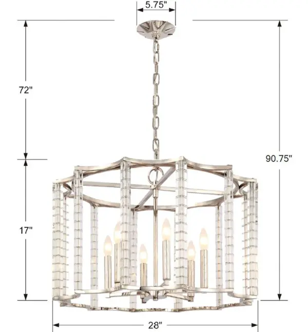 Carson 28" Crystal Chandelier - Image 9