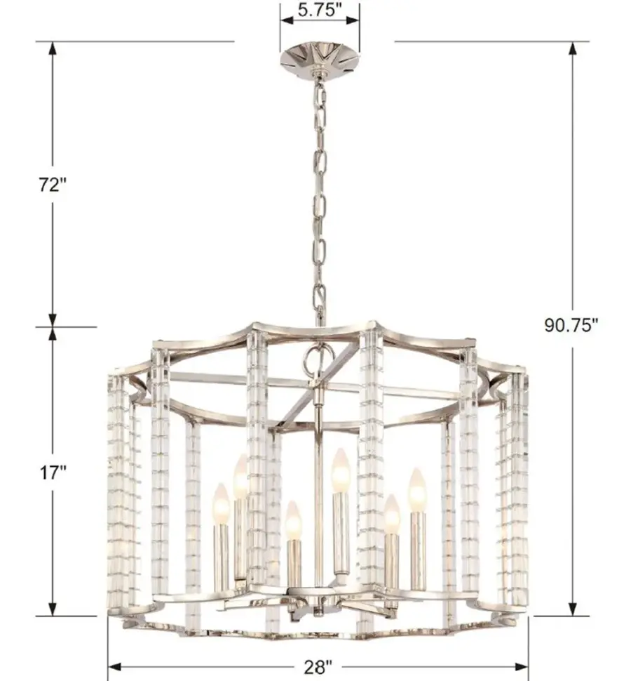 Carson 28" Crystal Chandelier - Image 9