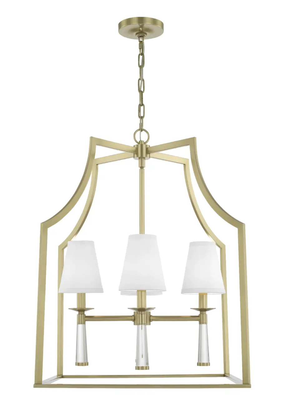 Baxter 22" Chandelier in Aged Brass - Image 1