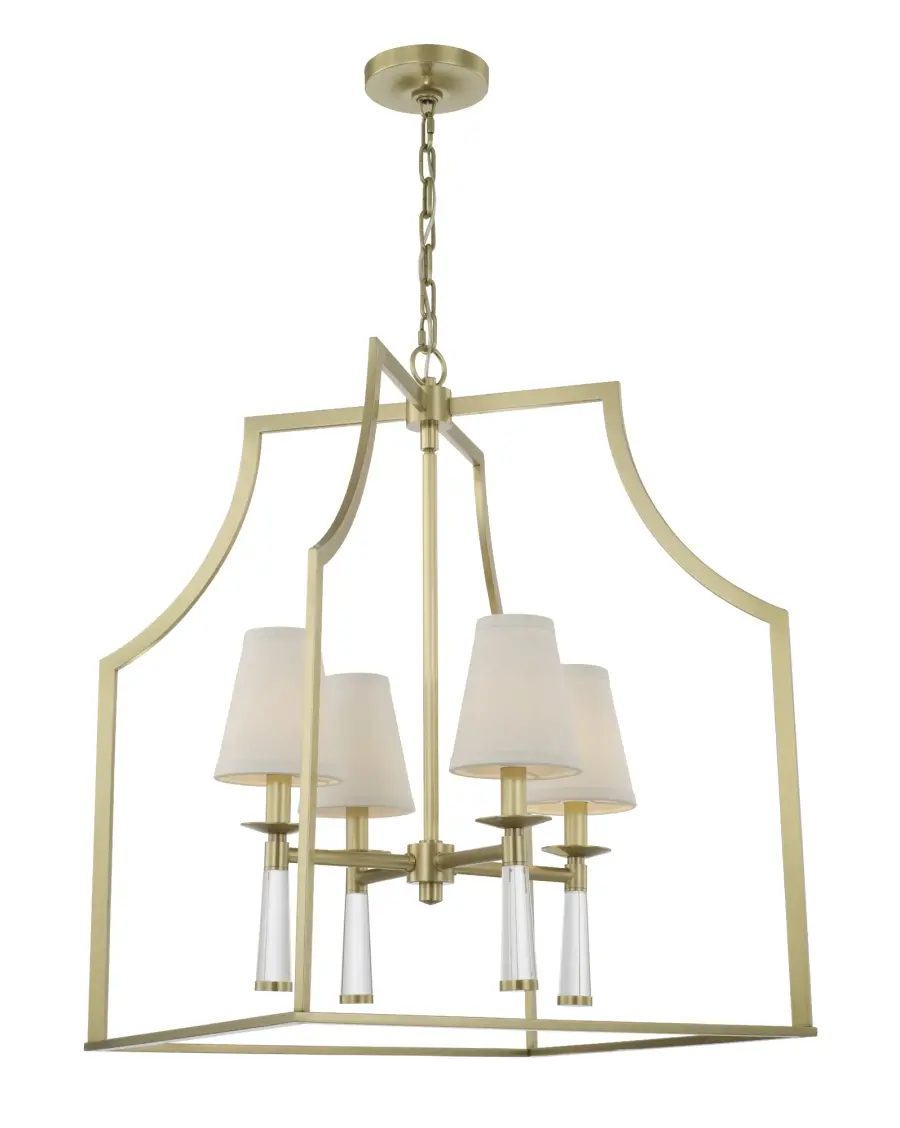 Baxter 22" Chandelier in Aged Brass - Image 2