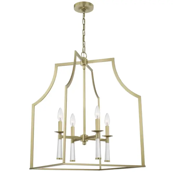 Baxter 22" Chandelier in Aged Brass - Image 3
