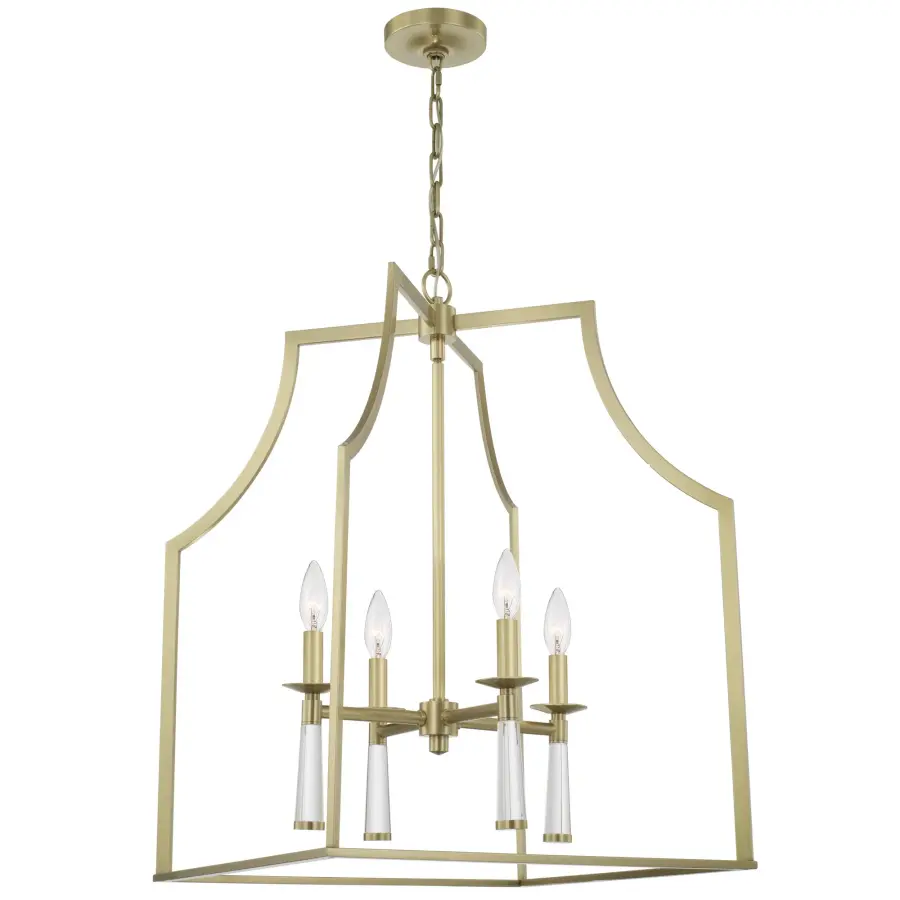 Baxter 22" Chandelier in Aged Brass - Image 3