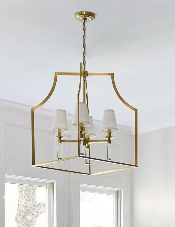 Baxter 22" Chandelier in Aged Brass - Image 7