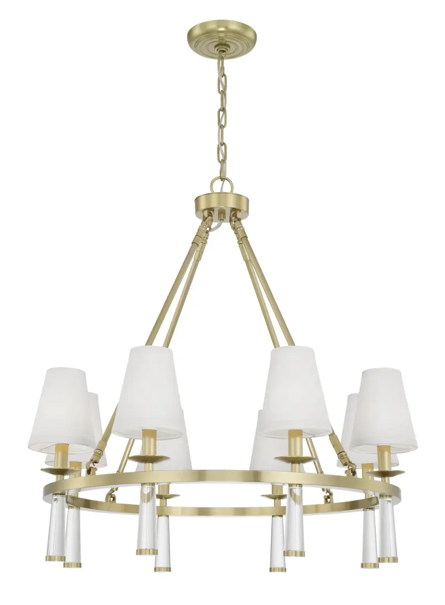 Baxter 31.5" Chandelier in Aged Brass - Image 1