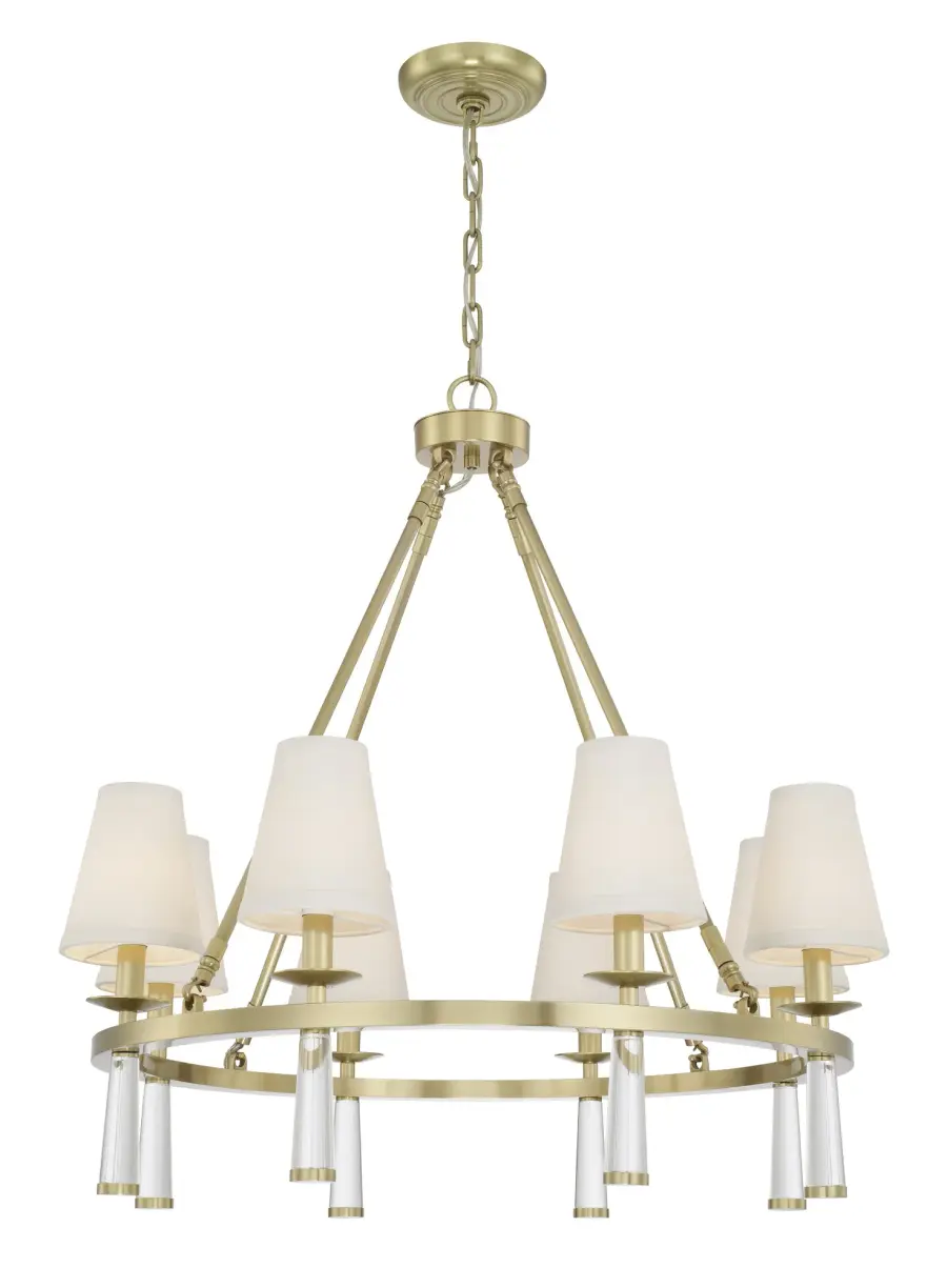 Baxter 31.5" Chandelier in Aged Brass - Image 2