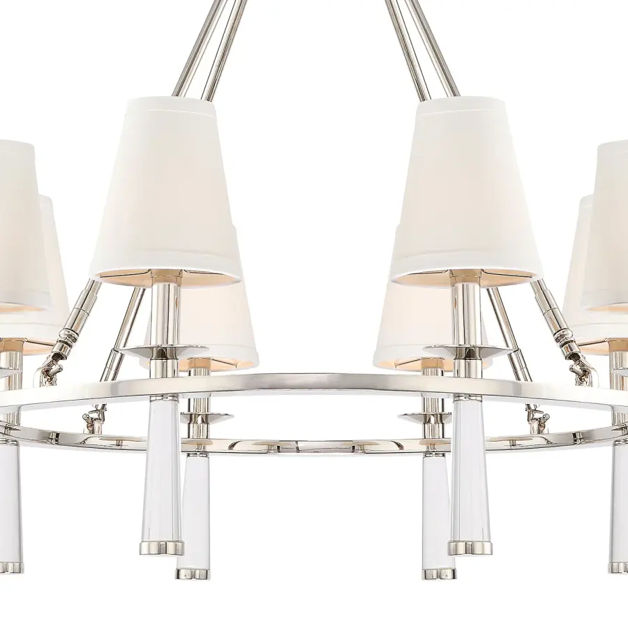 Baxter 31.5" Chandelier in Aged Brass - Image 11