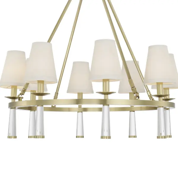 Baxter 31.5" Chandelier in Aged Brass - Image 4