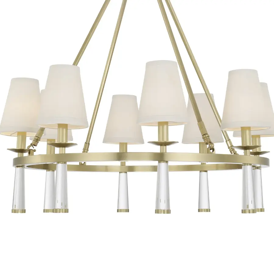 Baxter 31.5" Chandelier in Aged Brass - Image 4