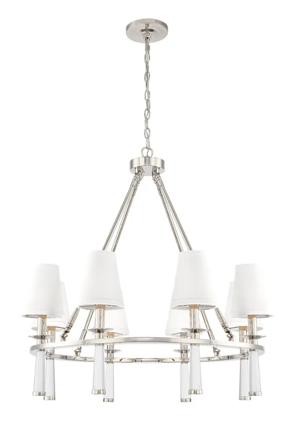 Baxter 31.5" Chandelier in Aged Brass - Image 8
